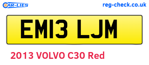 EM13LJM are the vehicle registration plates.