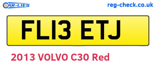 FL13ETJ are the vehicle registration plates.