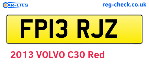 FP13RJZ are the vehicle registration plates.