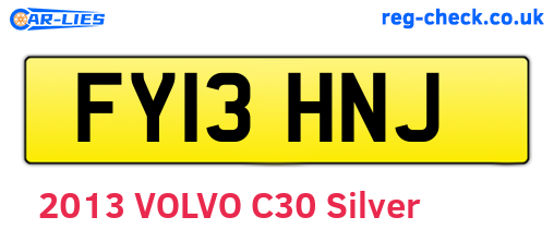 FY13HNJ are the vehicle registration plates.