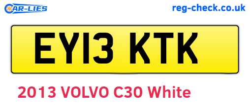 EY13KTK are the vehicle registration plates.
