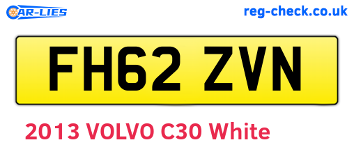 FH62ZVN are the vehicle registration plates.