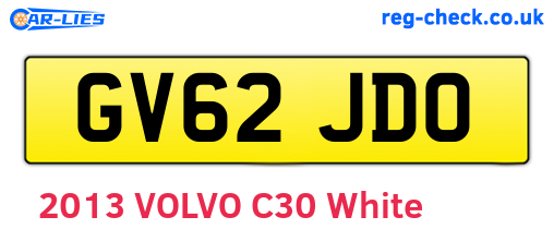 GV62JDO are the vehicle registration plates.