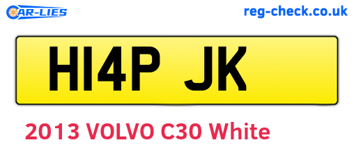 H14PJK are the vehicle registration plates.