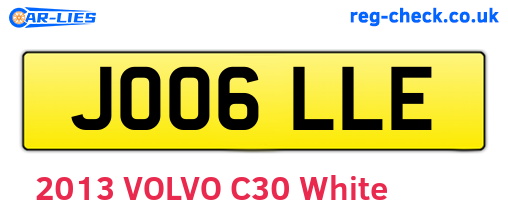 JO06LLE are the vehicle registration plates.