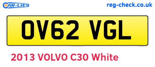 OV62VGL are the vehicle registration plates.