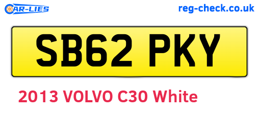 SB62PKY are the vehicle registration plates.