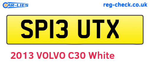 SP13UTX are the vehicle registration plates.
