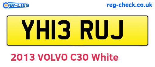 YH13RUJ are the vehicle registration plates.