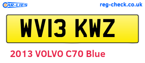 WV13KWZ are the vehicle registration plates.