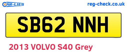 SB62NNH are the vehicle registration plates.