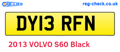 DY13RFN are the vehicle registration plates.