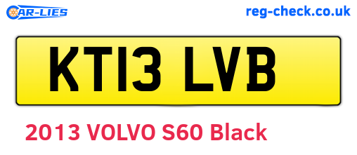 KT13LVB are the vehicle registration plates.