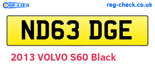 ND63DGE are the vehicle registration plates.