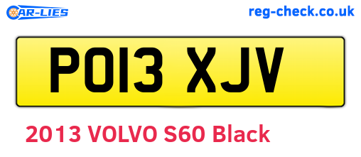 PO13XJV are the vehicle registration plates.
