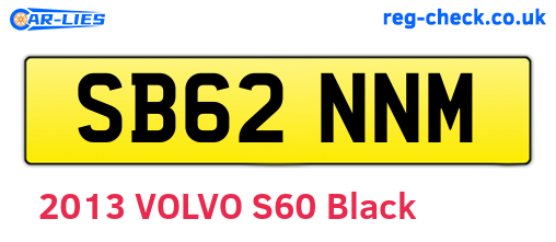 SB62NNM are the vehicle registration plates.