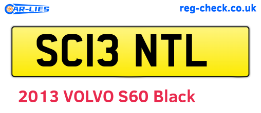 SC13NTL are the vehicle registration plates.