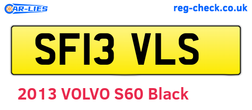 SF13VLS are the vehicle registration plates.