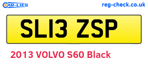 SL13ZSP are the vehicle registration plates.