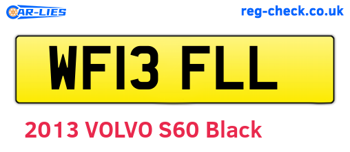 WF13FLL are the vehicle registration plates.