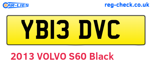 YB13DVC are the vehicle registration plates.