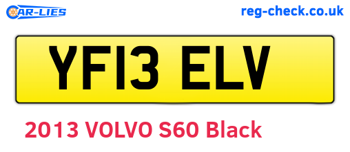 YF13ELV are the vehicle registration plates.