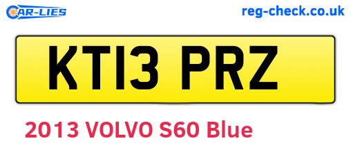 KT13PRZ are the vehicle registration plates.