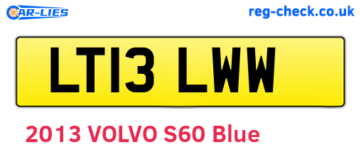 LT13LWW are the vehicle registration plates.
