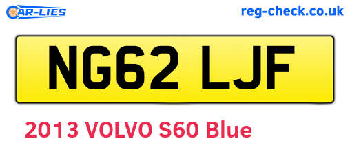 NG62LJF are the vehicle registration plates.