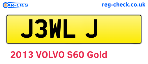 J3WLJ are the vehicle registration plates.