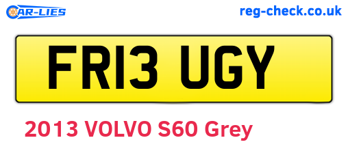 FR13UGY are the vehicle registration plates.