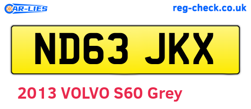 ND63JKX are the vehicle registration plates.
