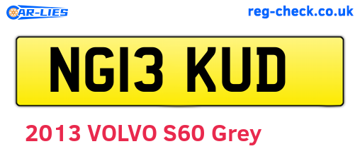 NG13KUD are the vehicle registration plates.