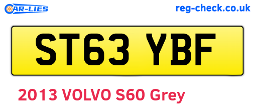 ST63YBF are the vehicle registration plates.