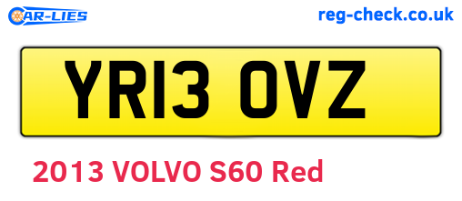 YR13OVZ are the vehicle registration plates.
