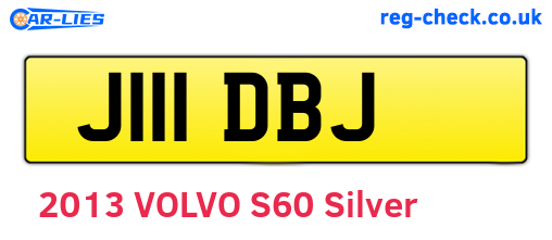 J111DBJ are the vehicle registration plates.