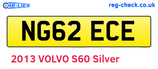 NG62ECE are the vehicle registration plates.