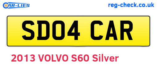 SD04CAR are the vehicle registration plates.