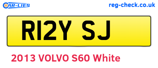 R12YSJ are the vehicle registration plates.