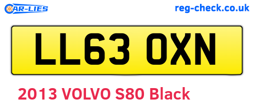 LL63OXN are the vehicle registration plates.