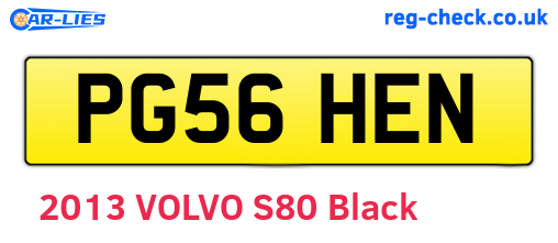 PG56HEN are the vehicle registration plates.