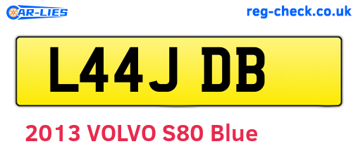 L44JDB are the vehicle registration plates.