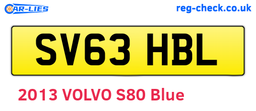 SV63HBL are the vehicle registration plates.