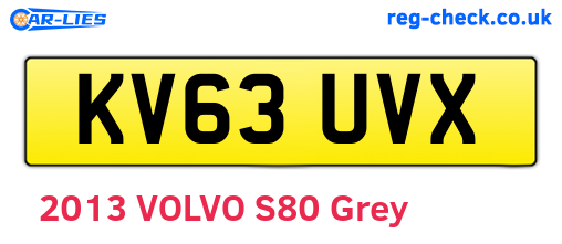 KV63UVX are the vehicle registration plates.