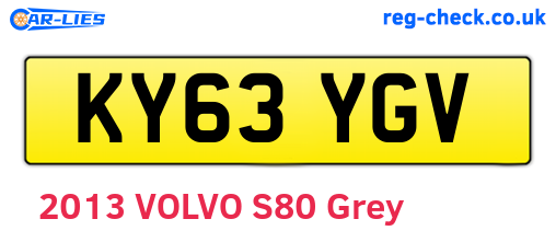 KY63YGV are the vehicle registration plates.