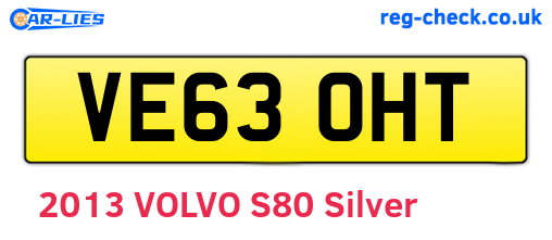 VE63OHT are the vehicle registration plates.