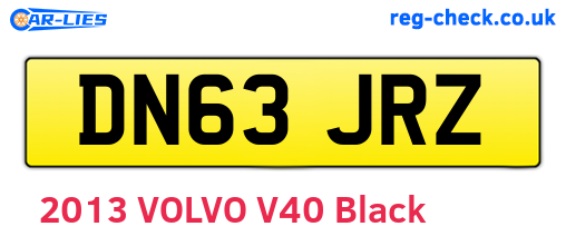 DN63JRZ are the vehicle registration plates.