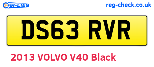 DS63RVR are the vehicle registration plates.