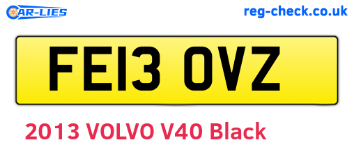 FE13OVZ are the vehicle registration plates.