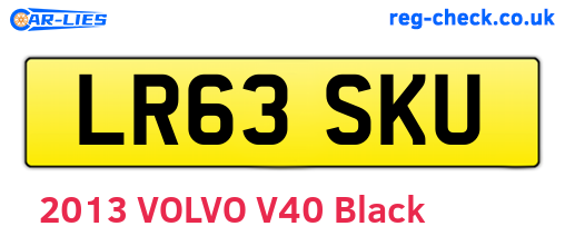 LR63SKU are the vehicle registration plates.
